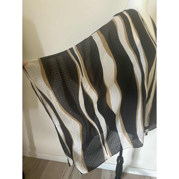 JOSEPH RIBKOFF Top Size 14 Black/Beige/Cream Attached Tank Style 203651 - Picture 6 of 10